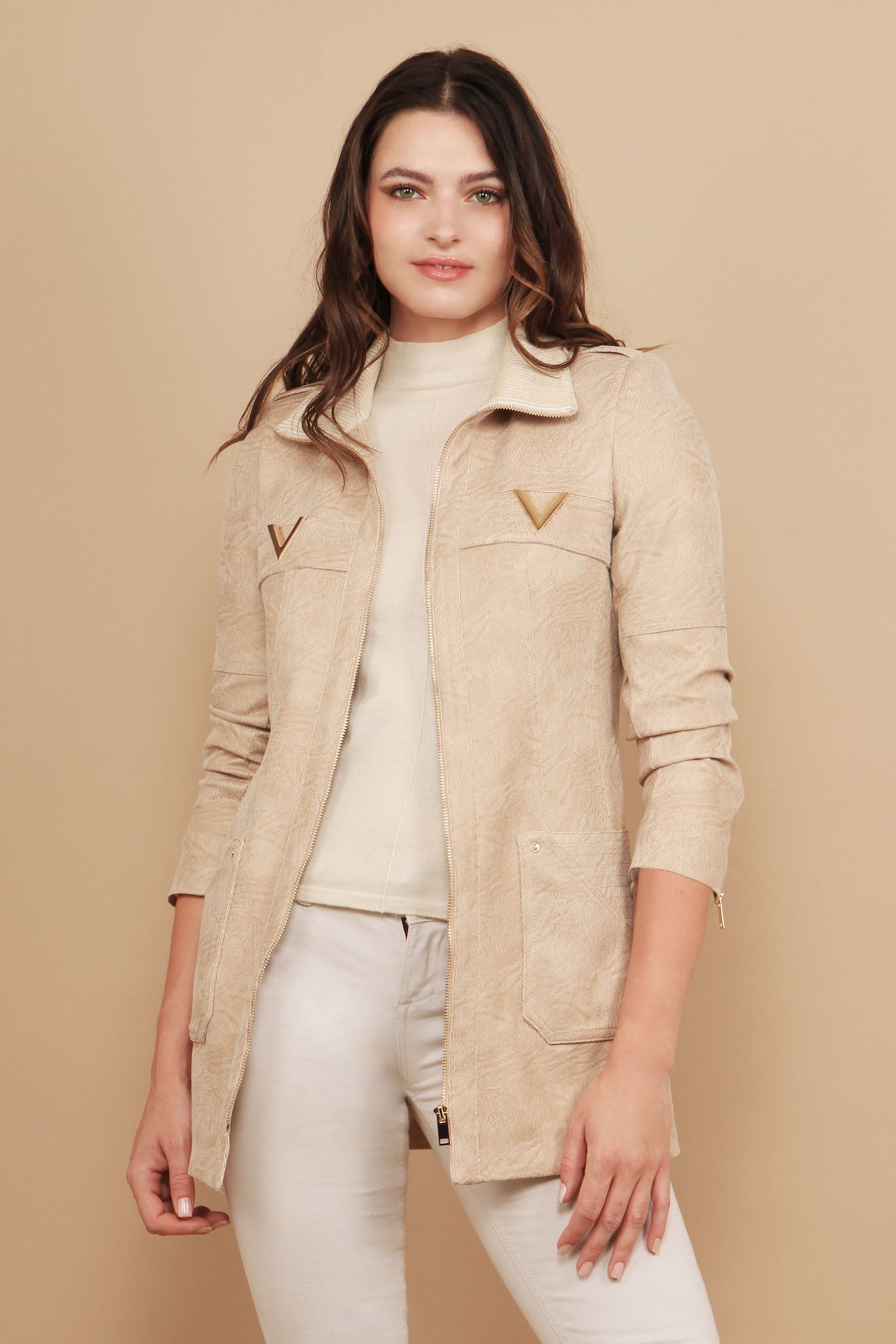 Veste Cadillac mastic écru