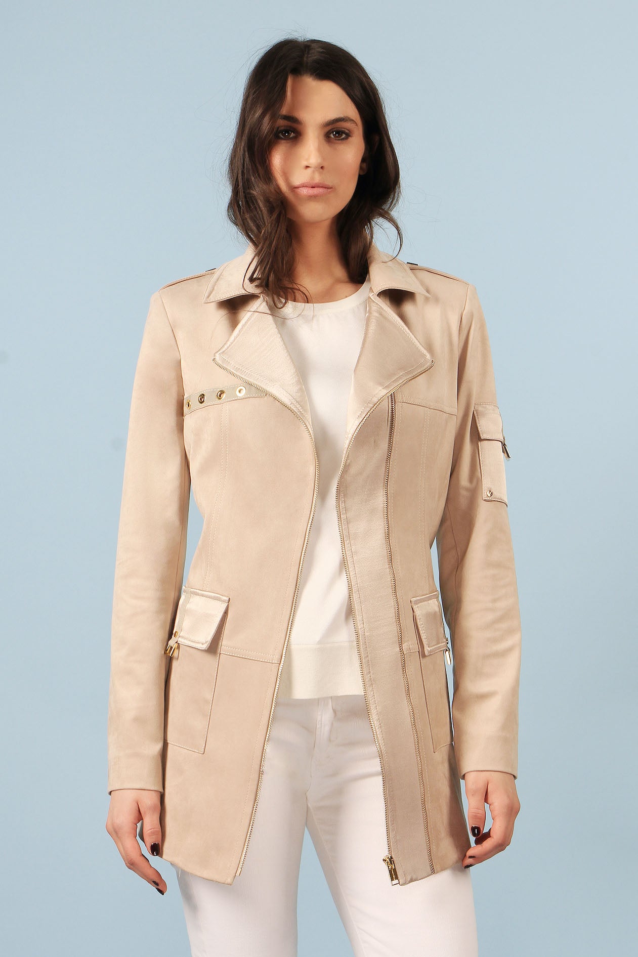 Veste Carmen Daim Beige